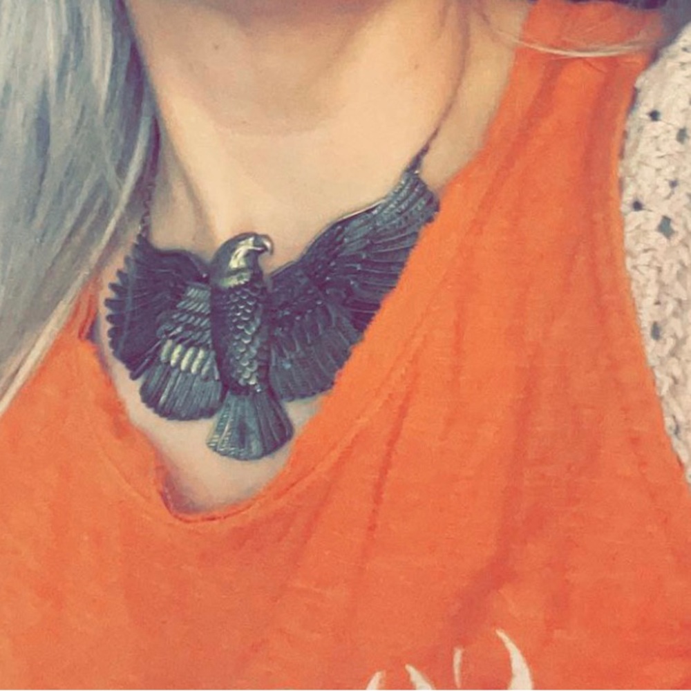 Bohemian eagle necklace/choker ❤️🤍💙